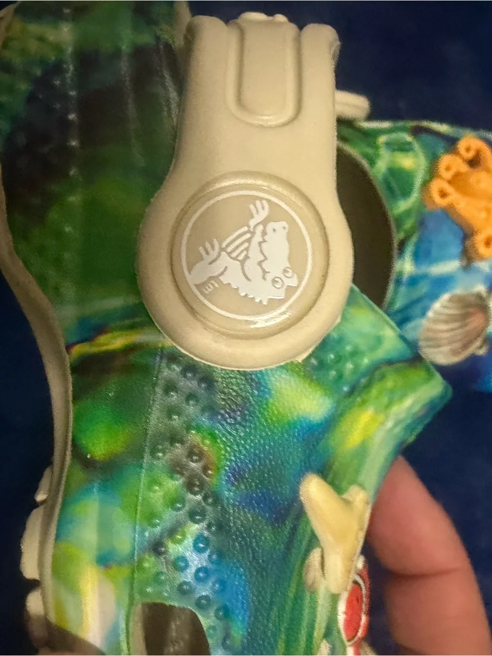 Crocs Kids C4 Ocean Tie Dye Clogs Sea Life Charms NWOT